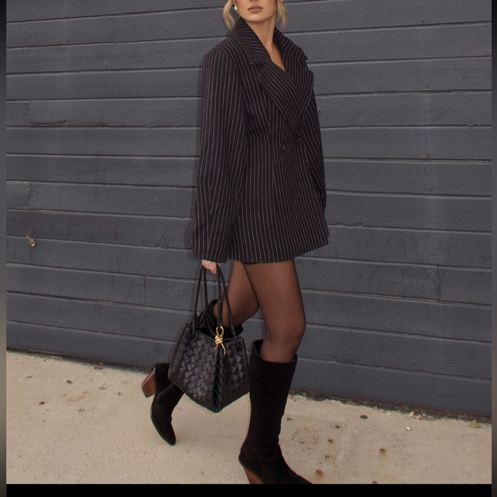 Nakd Striped Short Coat Women's Blazer